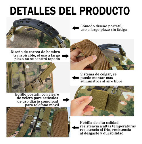 Mochila Táctica Militar Impermeable Multifunción Senderismo