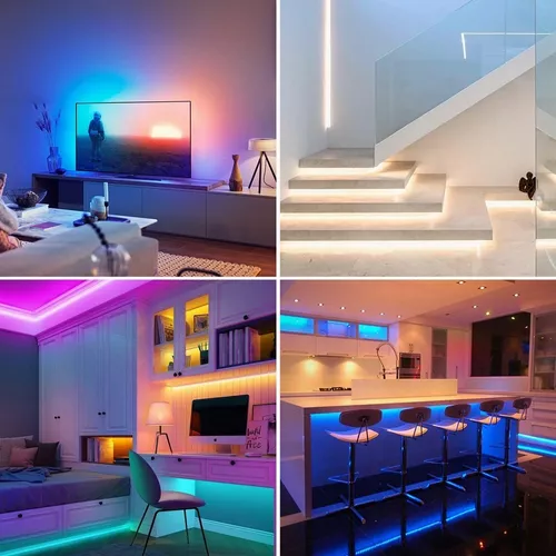 Tira LED, Luces LED Habitación 20 metros, LED Strip lights 5050 RGB,  Sincronización Musical Bluetooth, Control
