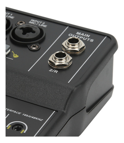Mezclador De Audio De 2 Canales Usb 48v Phantom Power Compac