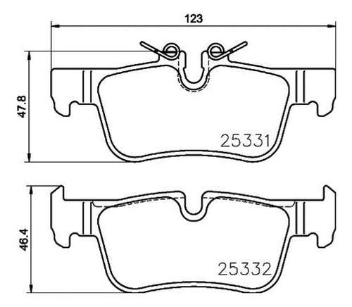 Brembo Balatas Mini Cooper Clubman Base 2016-2019 Trasero