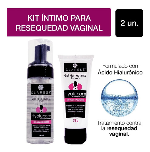 Kit Humectante Íntimo Contra La Resequedad Vaginal Claress