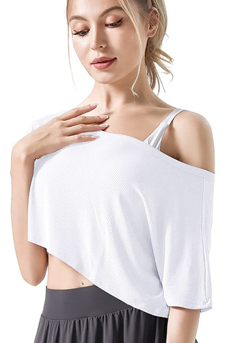 Dream Slim Blusa Corta Suelta Media Manga Para Mujer Hombro