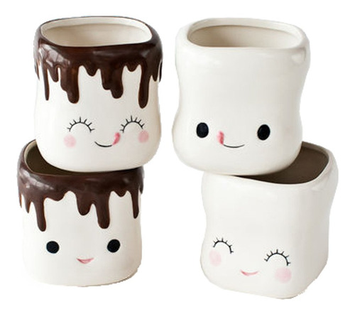 Cute Marshmallow Shaped Hot Chocolate Mugs-ceramic-set ...