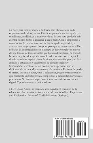 Libro: El Método Zettelkasten: Cómo Tomar Notas De Forma La
