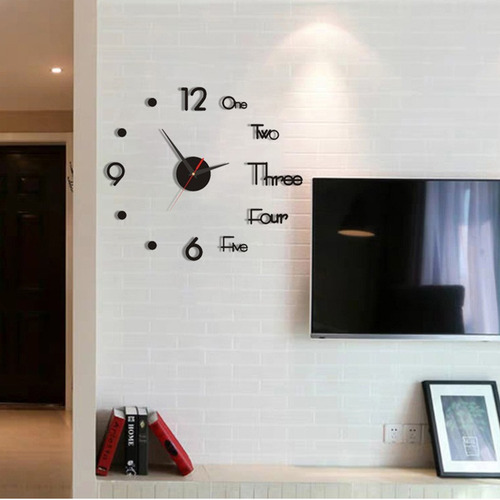 Reloj De Pared, Luz Nocturna, Sin Marco, Decorativo, Luminos