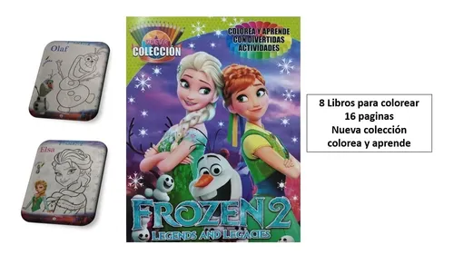 Set 8 Libros Surtidos Para Colorear 16 Paginas Niñas
