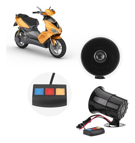 12 V 30 W Coche Motocicleta Alarma Advertencia Sirena Bocina