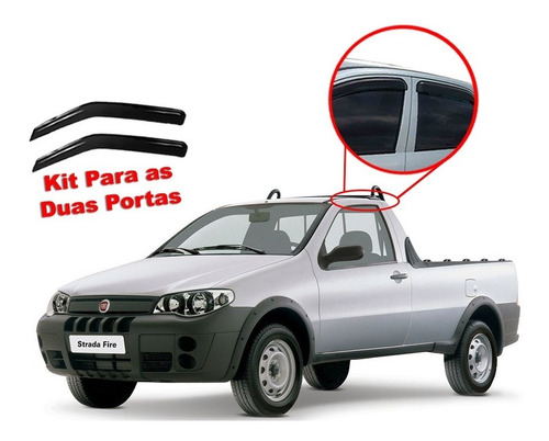 Calha De Chuva Strada 96/15 2 Portas Cab Simples Fiat