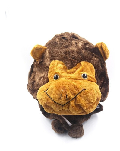 Touca Gorro Frio Inverno Infantil Pelúcia Macaquinho Macaco