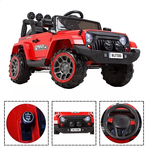 Mini Carro Infantil Elétrico Jipe Jeep Controle Remoto 12V