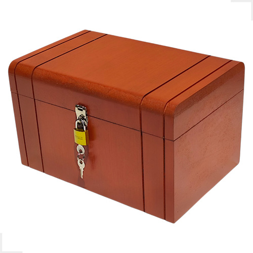 Caixa Madeira Grande Mdf  Baú Persanolizada Decor Cadeado