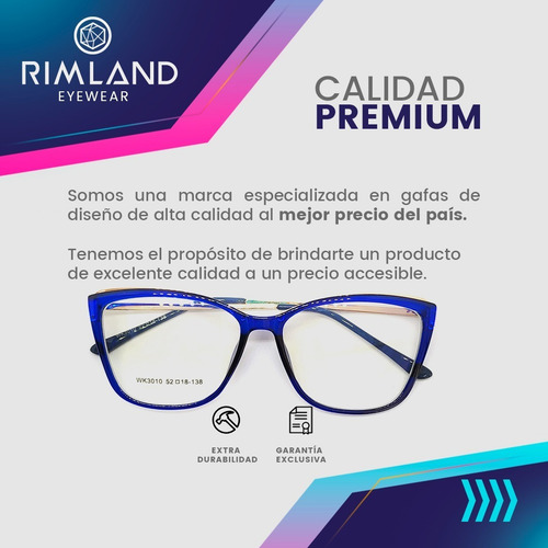 Imagen 3 de 5 de Armazón Marcos Anteojos Rimland (sku7120)