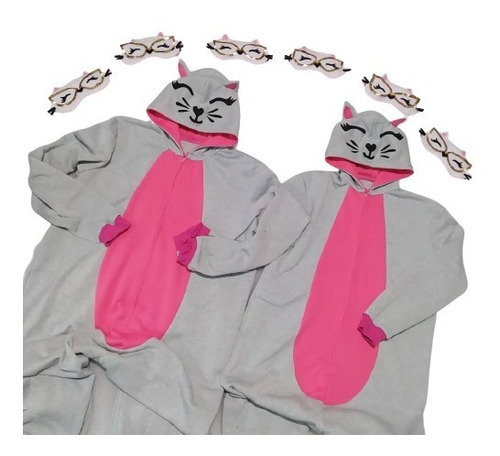 Pijamas Kigurumi Pijama Enteriza Gatitos Niñas Tela Polar