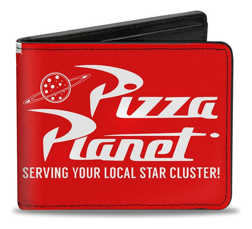 Billetera Plegable  Pizza Planet Color Rojo Y Blanco