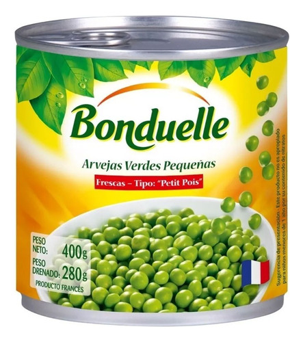 Arvejas Verdes Bonduelle X400 Gr Origen Francia