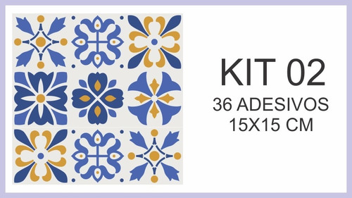 Kit 36 Adesivo Azulejo Portugues Ladrilho Pronta Entrega New