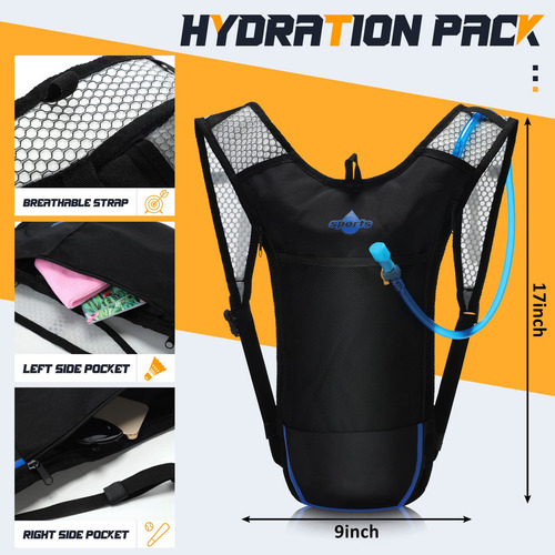 Mochilas De Hidratación Con Vejiga De 2 Litros Para Senderis