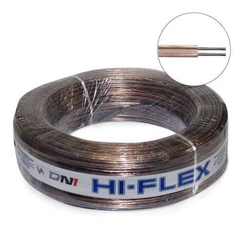 Rolo 50m Fio Paralelo 2x2,50mm 100% Cobre Dni Hfx2x12