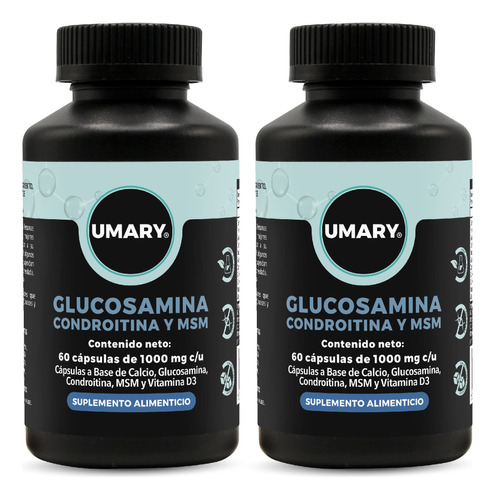 Umary Glucosamina, Condroitina Y Msm 120 Capsulas 1000mg Duo