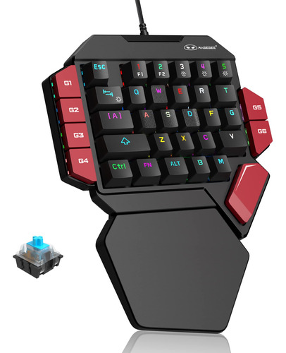 Magegee Teclado Profesional Para Juegos Con Una Mano, Retro.