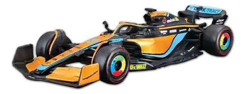 Miniatura Carrinho Formula 1 Racing Colecionável 1/43 Burago Cor Amarelo Mclaren 38063