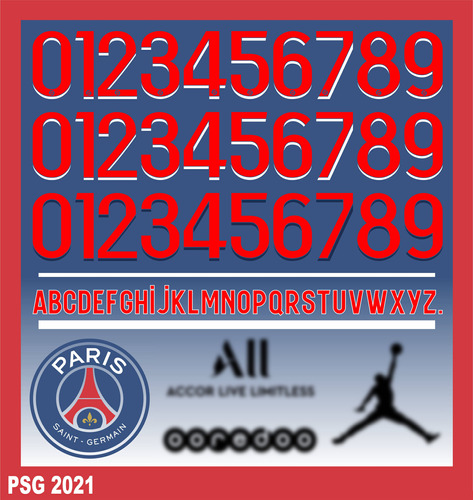 Vectores, Numeros. Paris Saint Germain 2021 - Psg