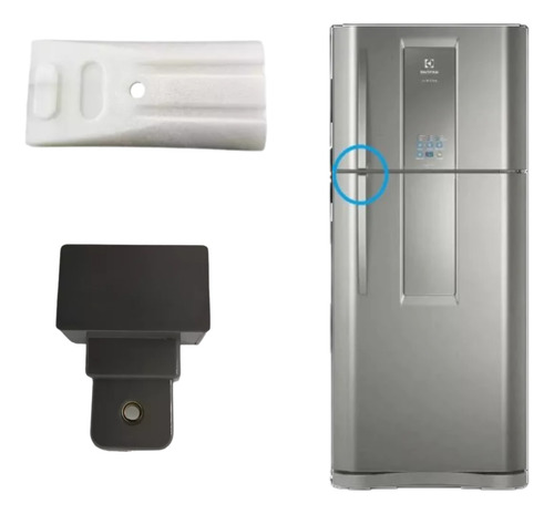 Kit Suportes Puxador Geladeira Df80 Dfi80 Dfn52 Electrolux