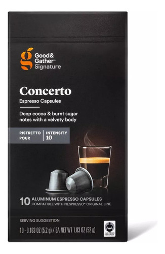 Nespresso Good&gather Concerto Espresso Roast Coffe 10 Pod