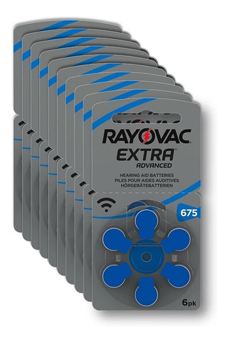 Imagen 3 de 3 de 60 Pilas Audifono Rayovac Extra Advanced Nro 675 Pr44 1,45v