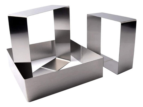 Alta Calidad Juego De 3 Moldes For Tartas, Moldes Cuadrados
