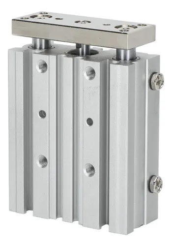 Cilindro Neumático De Doble Efecto, 3 Varillas, Tipo Smc, Or