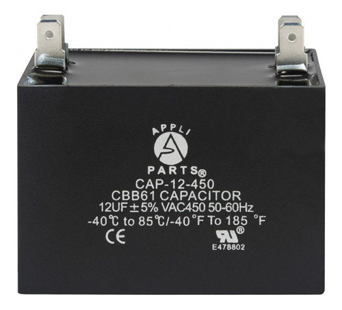 Appli Parts Condensador Capacitor De Ventilador 12 Mfd (