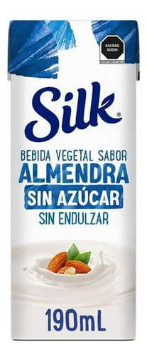 Bebida Vegetal Silk Almendra Sin Azúcar 20 Pzs De 190 Ml C/u