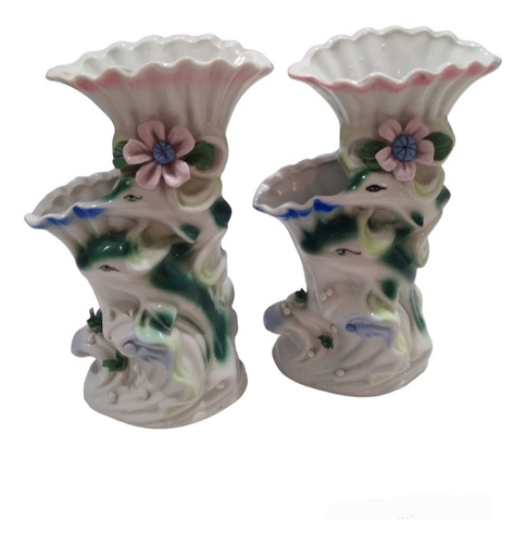 Juego De Floreros Vintage De Ceramica 20cm