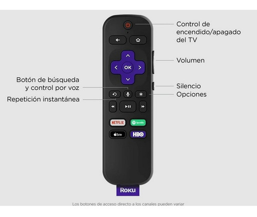 Roku Stick 4k Streaming Tv Hdr Dolby Vision C/control Remoto