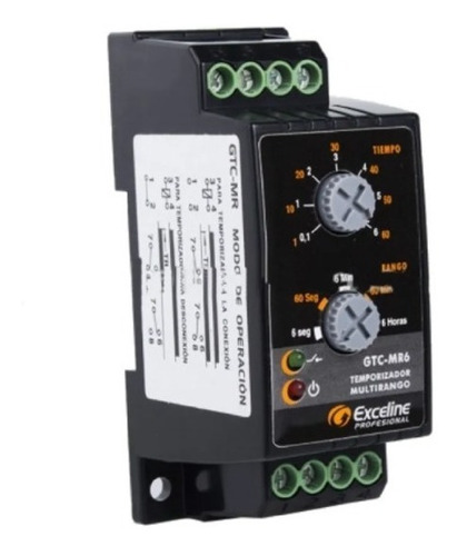 Temporizador Multi Rango 0.1s - 6h 120/220 Exceline Gtc-mr6