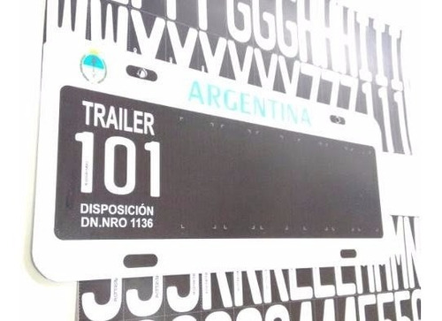 Patente Para Trailer Remolques 101 Argentina En El Momento!