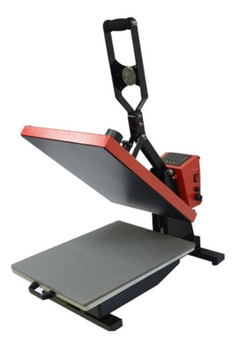Estampadora sublimadora manual UHP-24 roja y negra 220V