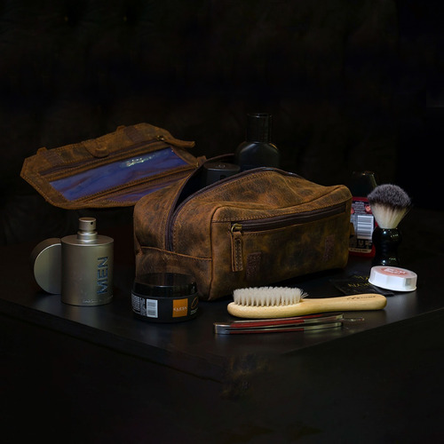 Imagem 7 de 8 de Necessaire Bolsa Masculina Couro Legítimo