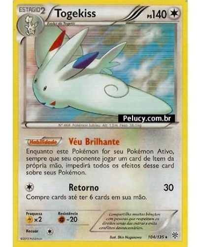 Togekiss - Normal Raro Foil - 104/135 - Pokemon Card Game