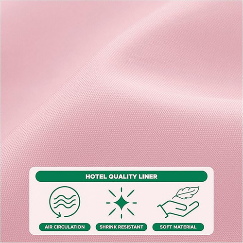 Cortina De Ducha Impermeable De Una Pieza 180*180cm Rosa Claro