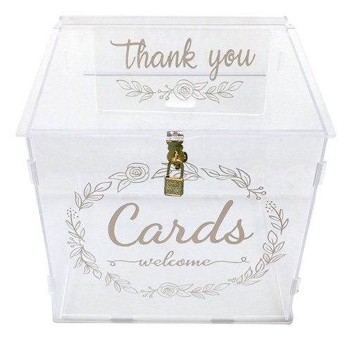 Caja Para Tarjetas De Boda Con Cerradura Compatible Con Baby