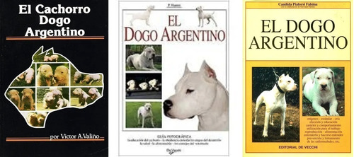 3 Libros De Dogo Argentino Combo