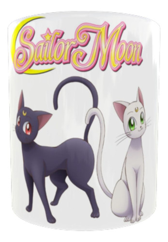 Mug Taza 11 Onz Sailor Moon Luna Y Artemis