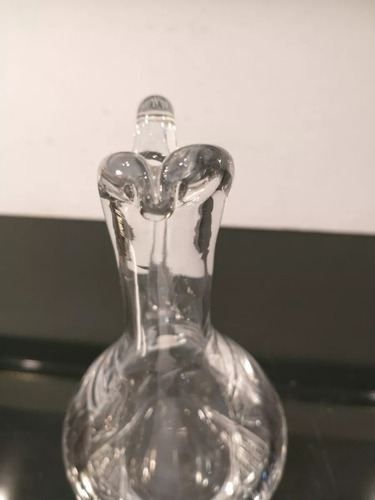 Antigua Aceitera Vinagrera De Cristal Tallado