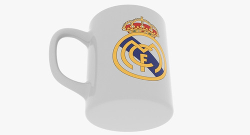 Mugs Real Madrid Futbol Blanco Pocillo
