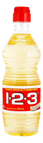 Aceite Vegetal 500ml 123 Botella Sin Colesterol