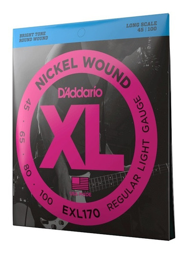 Encordado D'addario Exl170 Para Bajo De 4 Cuerdas