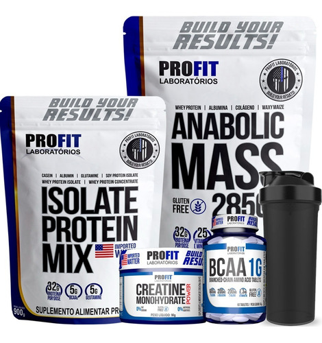 Whey Protein Isolate Mix + Anabolic Mass + Cretina + Bcaa Sabor Chocolate