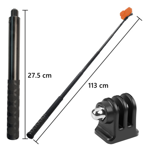 Monopod Selfie Stick Invisible Compatible Insta360 Gopro